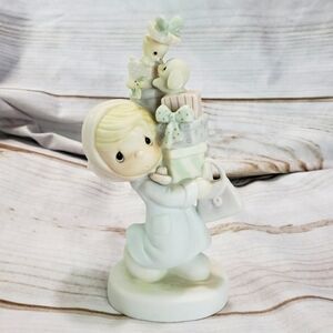 Precious Moments Figurine Bundles Of Joy 1982 Jonathan & David Enesco 7 Inch